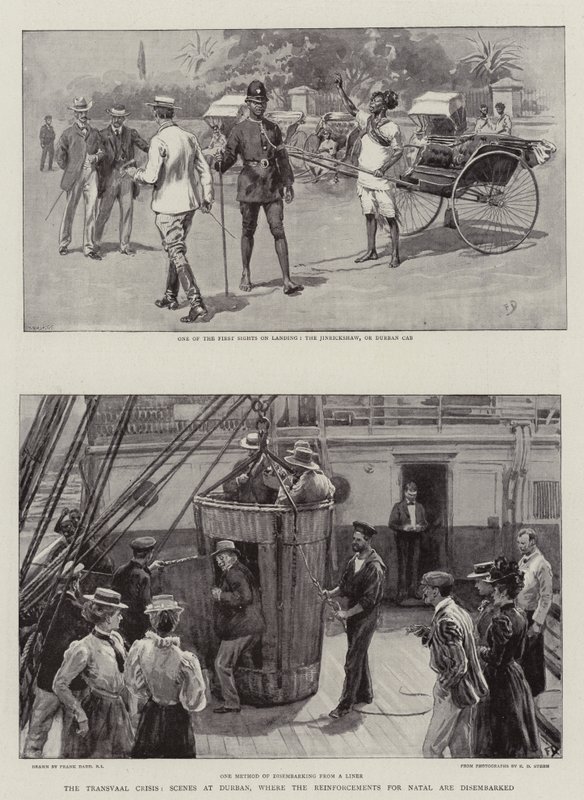 La crise du Transvaal, scènes à Durban, où les renforts pour le Natal sont débarqués - Frank Dadd