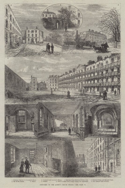 Croquis de la prison de la Queen
