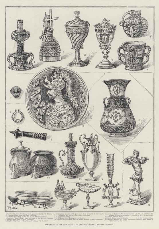 Spécimens dans la nouvelle galerie de verre et de céramique, British Museum - Frank Watkins
