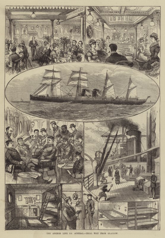 Le SS Austral de la Anchor Line, voyage d