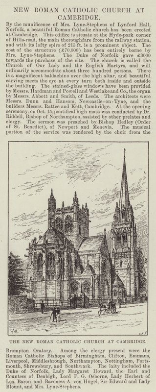 La nouvelle église catholique romaine à Cambridge - Frank Watkins