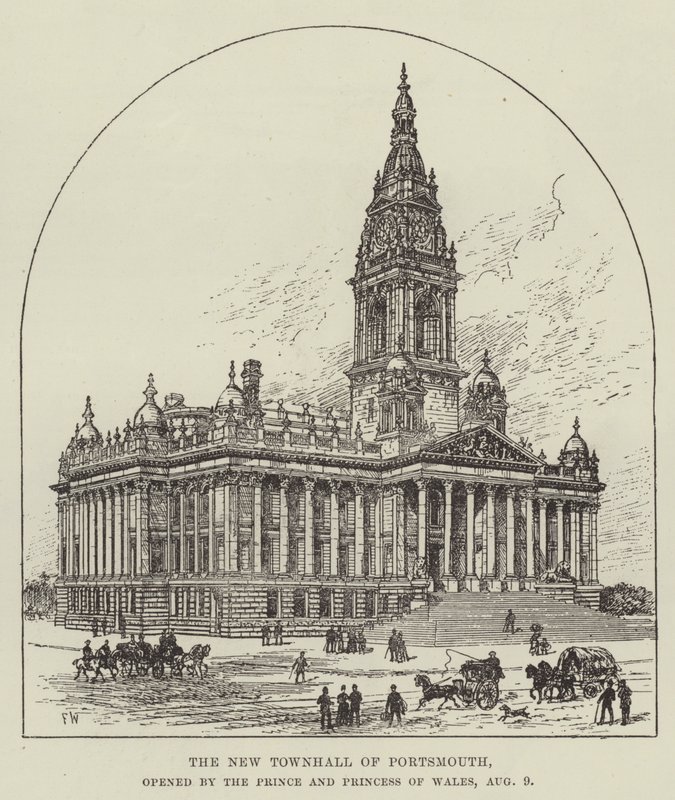 La Nouvelle Mairie de Portsmouth, inaugurée par le Prince et la Princesse de Galles, 9 août - Frank Watkins