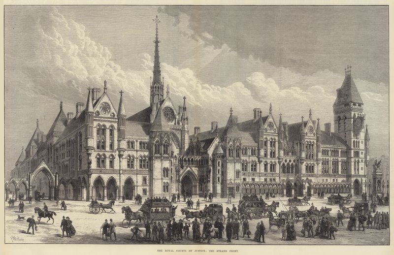Les Cours royales de justice, la façade du Strand - Frank Watkins