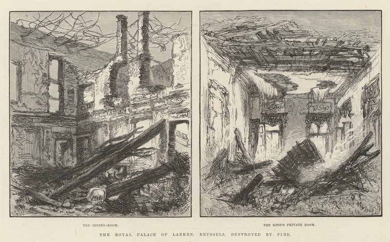 Le Palais Royal de Laeken, Bruxelles, détruit par le Feu - Frank Watkins