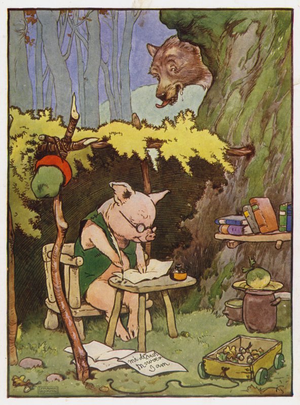 Illustration des Trois Petits Cochons - Frank Adams