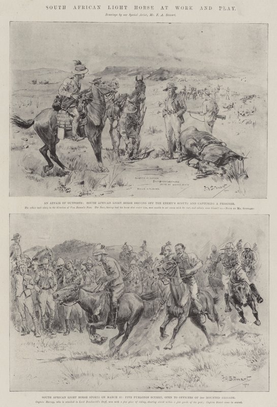 South African Light Horse au travail et au jeu - Frank Algenon Stewart