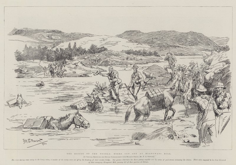 La Montée du Tugela, les Boers coupés à la Colline de Hlangwani - Frank Algenon Stewart