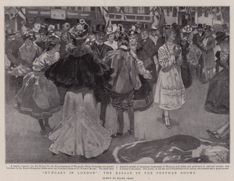 La Hongrie à Londres, le bazar dans les salles de Portman - Frank Craig