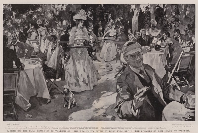 Éclaircir les Heures Ennuyeuses de la Convalescence, la Fête du Thé donnée par Lady Falkiner dans les Jardins de sa Maison à Wynberg - Frank Craig