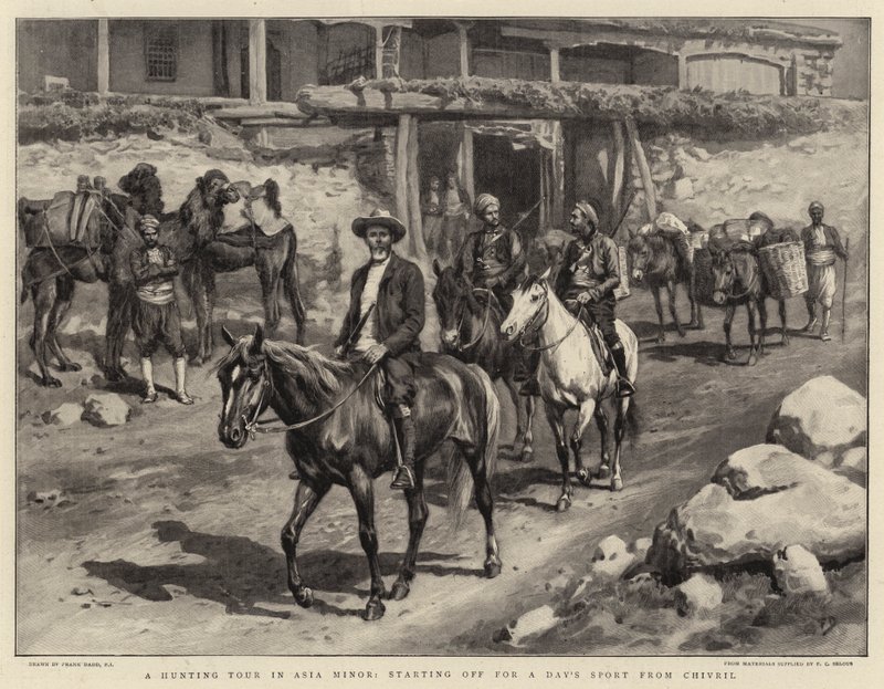 Une Tournée de Chasse en Asie Mineure, départ pour une Journée de Sport de Chivril - Frank Dadd