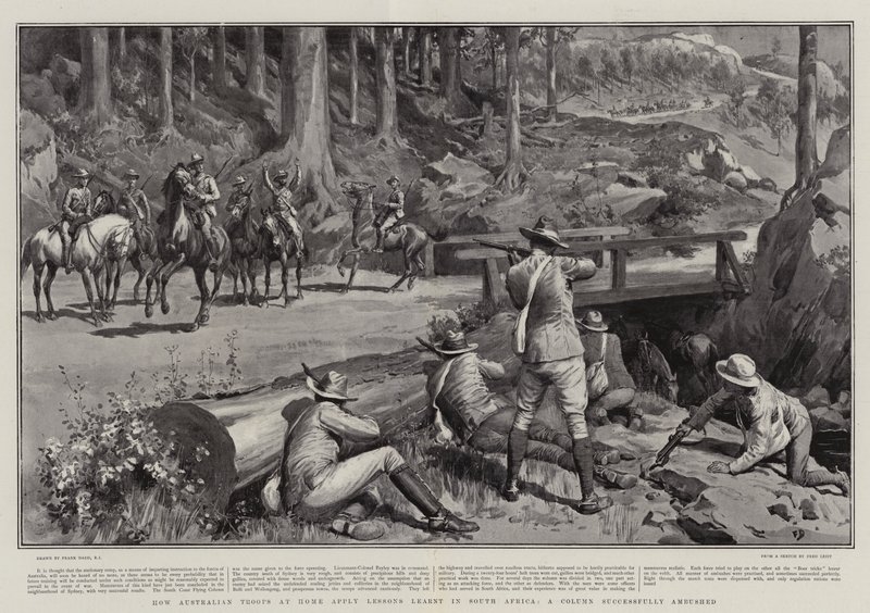 Comment les troupes australiennes appliquent les leçons apprises en Afrique du Sud, une colonne embusquée avec succès - Frank Dadd