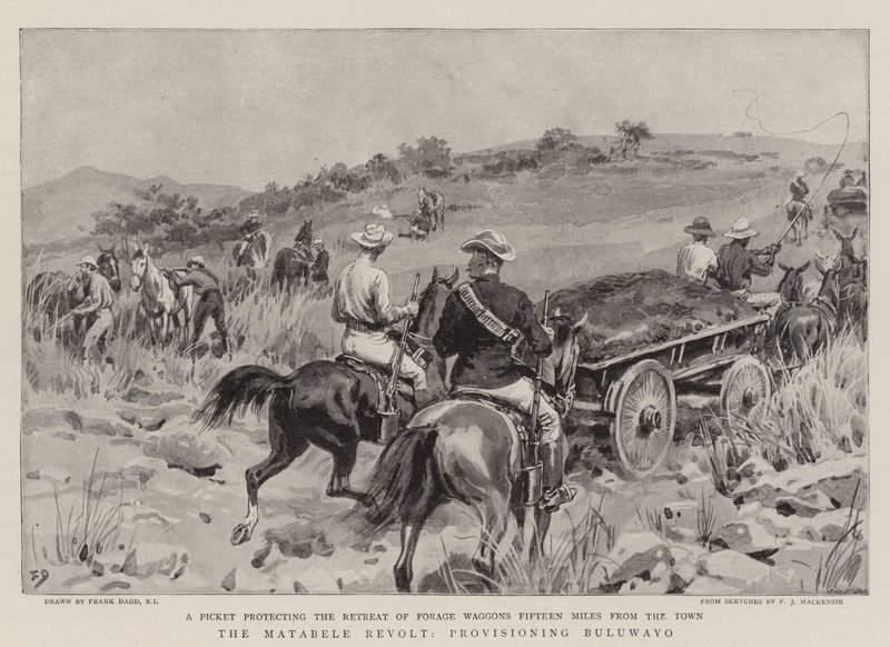 La révolte des Matabele, approvisionnement de Buluwayo - Frank Dadd