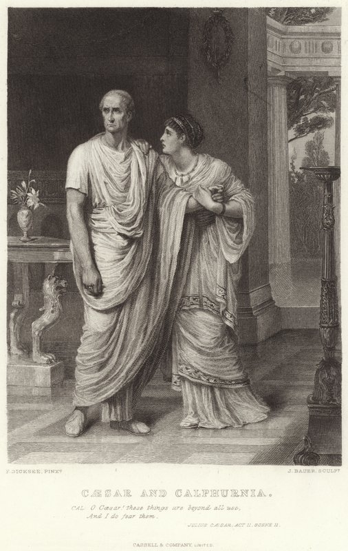 César et Calphurnia, Jules César, Acte II, Scène II - Frank Dicksee