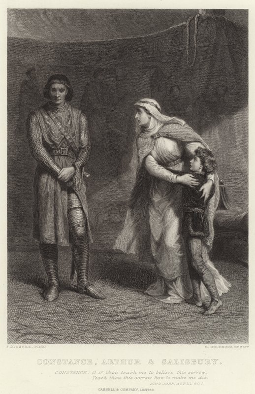 Constance, Arthur et Salisbury, Le Roi Jean, Acte III, Scène I - Frank Dicksee