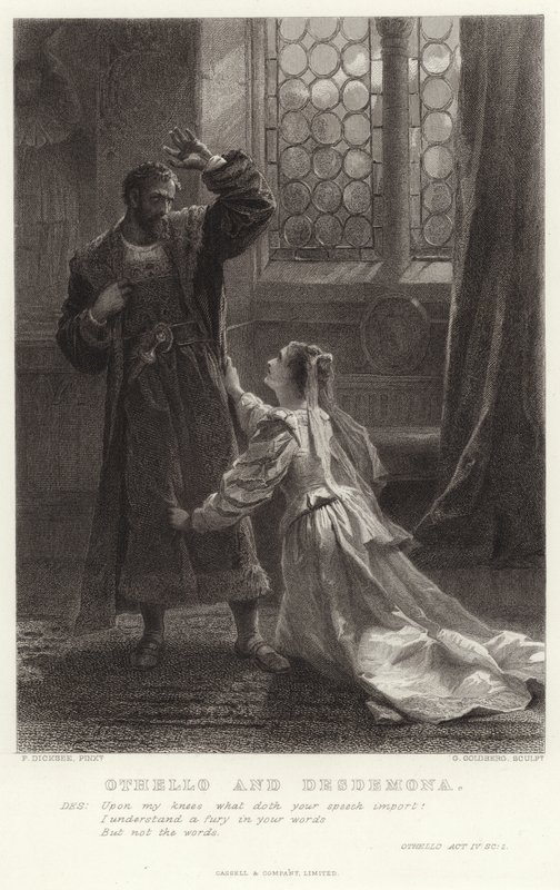 Othello et Desdémone, Othello, Acte IV, Scène 2 - Frank Dicksee