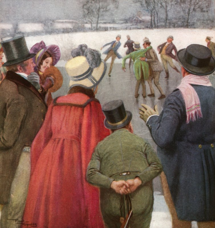 Les Pickwickiens se divertissent sur la glace - Frank Reynolds