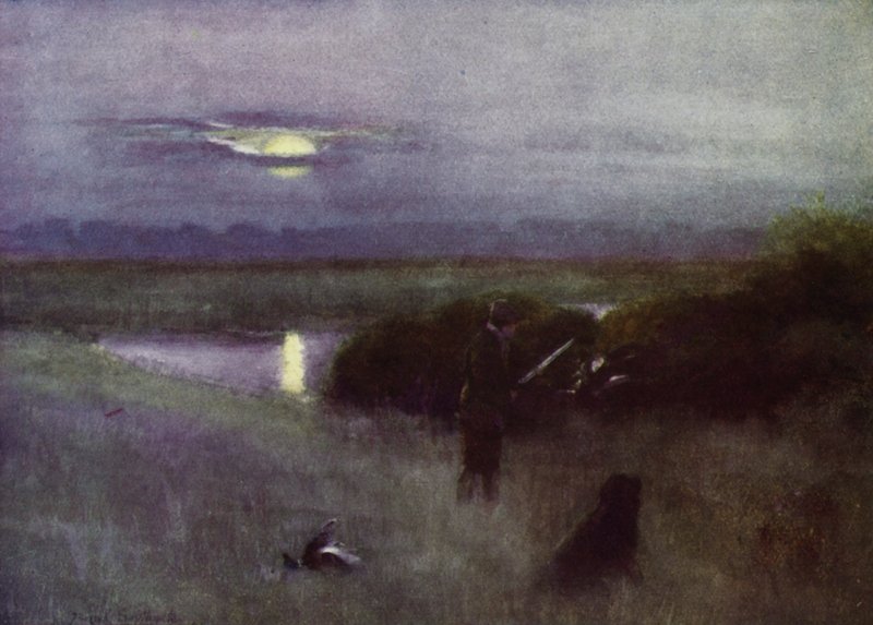 Norfolk Broads : Lever de lune, à Flight - Frank Southgate