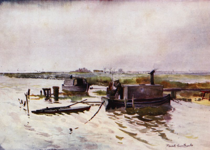 Norfolk Broads : Houseboats des chasseurs de canards sur Breydon - Frank Southgate