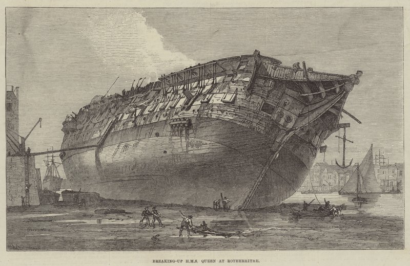 Démantèlement du HMS Queen à Rotherhithe - Frank Watkins