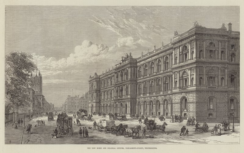 Les nouveaux bureaux de la maison et des colonies, Parliament-Street, Westminster - Frank Watkins