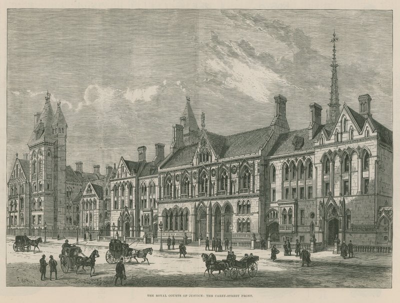 Les Royal Courts of Justice : la façade de Carey Street - Frank Watkins