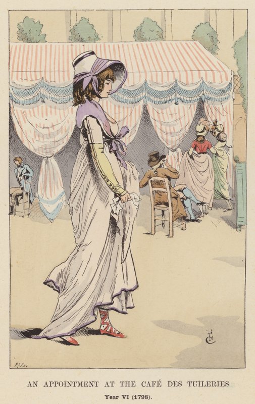 Un Rendez-vous au Café des Tuileries, An VI, 1798 - François Courboin