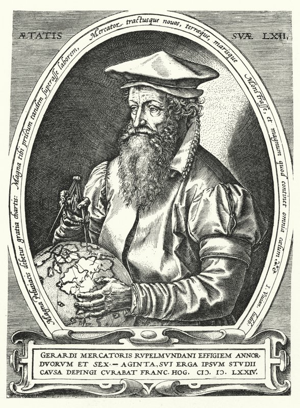 Gerardus Mercator, cartographe, géographe et cosmographe flamand - Franz (after) Hogenberg