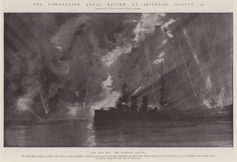 La Revue navale du couronnement à Spithead, 16 août - Fred T. Jane