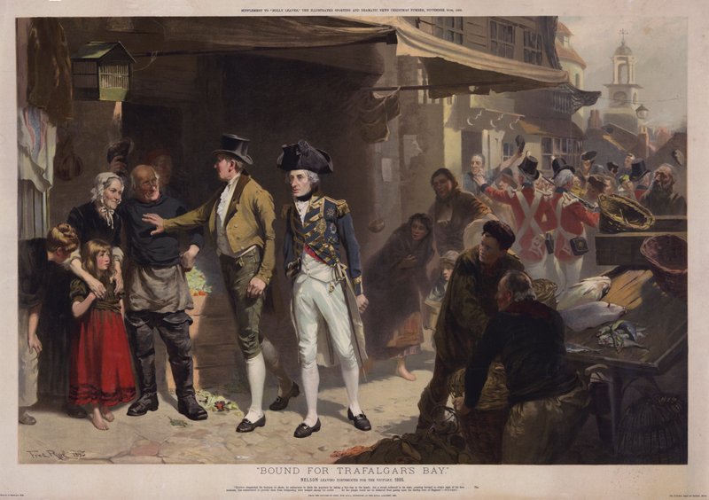 En route pour la baie de Trafalgar, Nelson quittant Portsmouth pour la Victory - Fred Roe