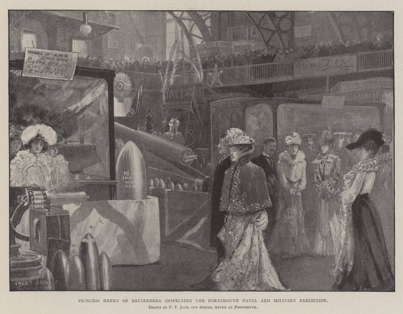 La princesse Henry de Battenberg inspectant l