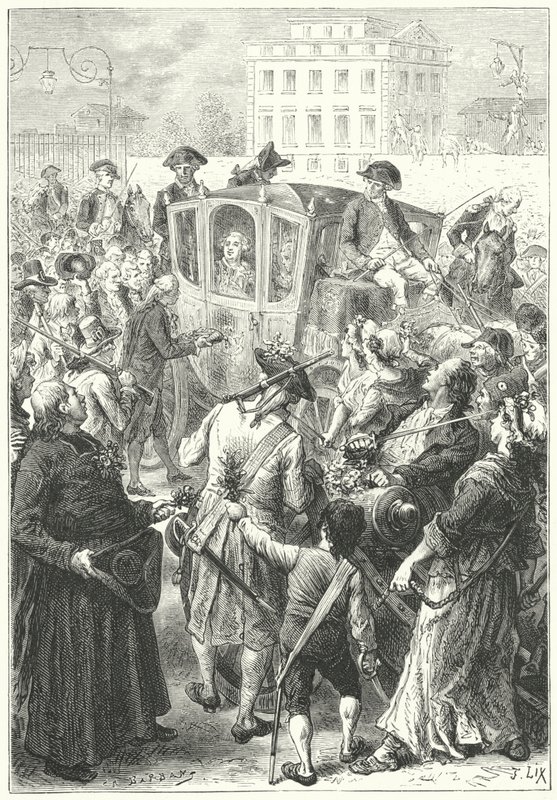 Louis XVI amené à Paris après l