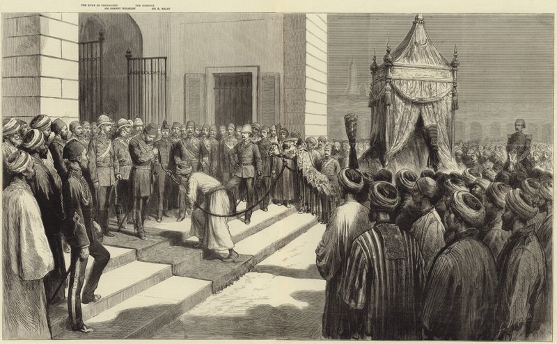 Le Khédive saluant le tapis sacré au Caire avant son envoi à La Mecque - Frederic Villiers