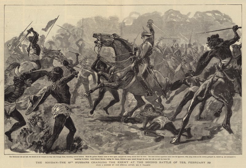 Le Soudan, les 19e Hussards chargeant l
