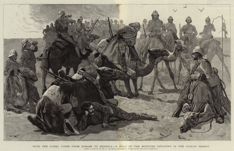 Avec le Corps de Chameaux de Sarass à Dongola, une halte de l
