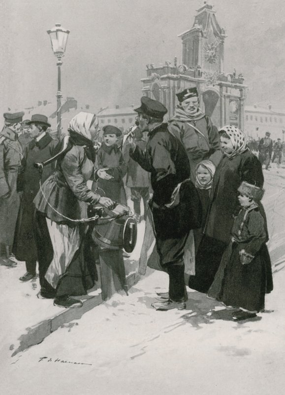 Un vendeur de rue de harengs salés - Frederic de Haenen