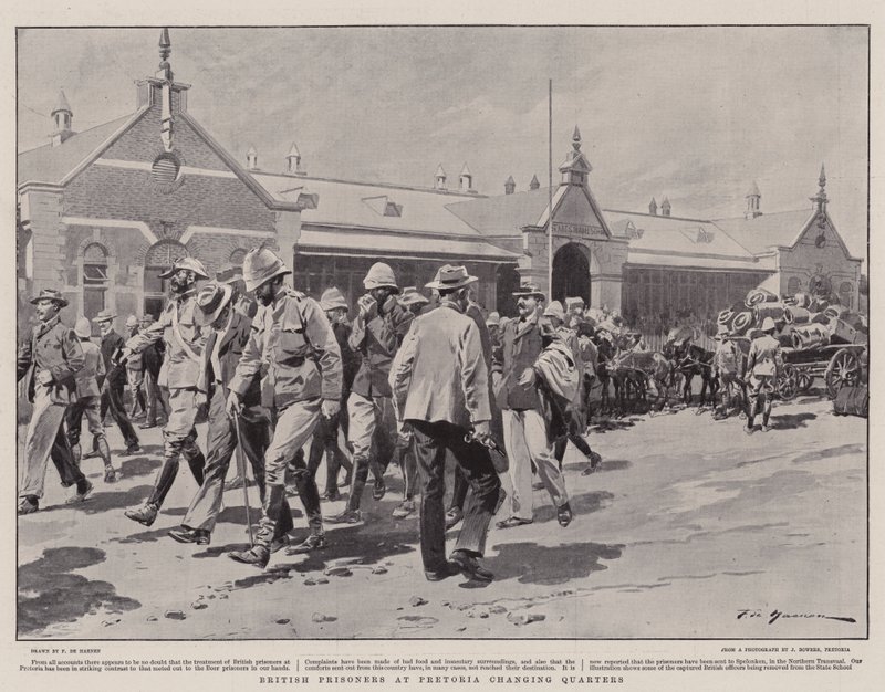 Prisonniers britanniques à Pretoria changeant de quartier - Frederic de Haenen