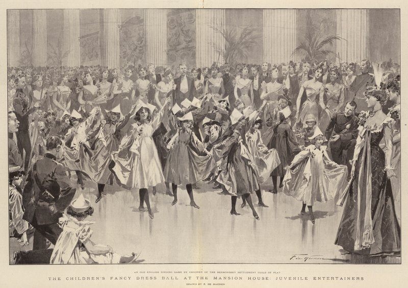 Le bal costumé des enfants à la Mansion House, jeunes artistes - Frederic de Haenen