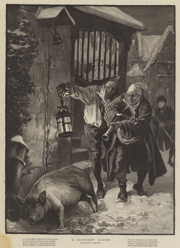 Une alarme de minuit - Frederick Barnard