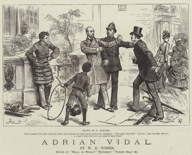 Adrian Vidal, par W E Norris - Frederick Barnard