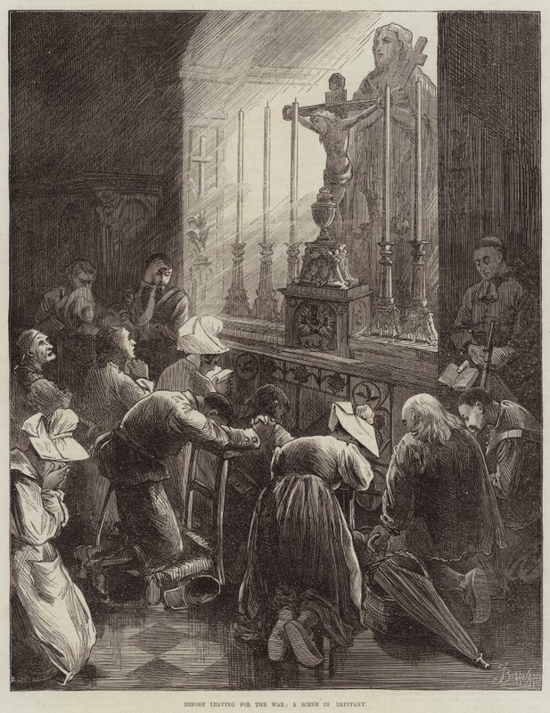 Avant de partir pour la guerre, une scène en Bretagne - Frederick Barnard