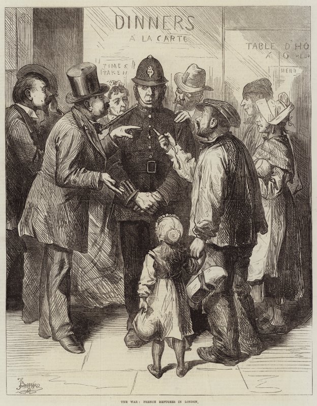 La guerre, réfugiés français à Londres - Frederick Barnard