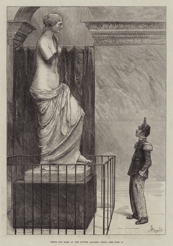 Vénus et Mars à la Galerie du Louvre, Paris - Frederick Barnard