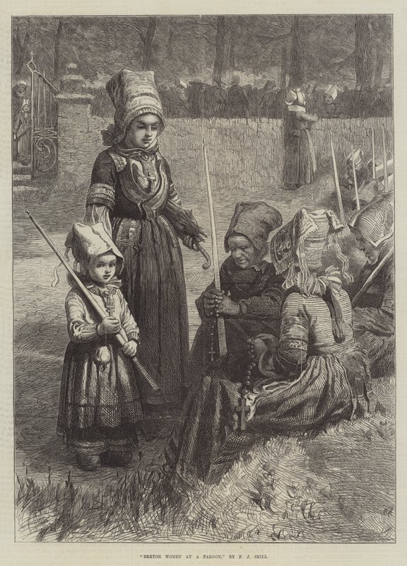 Femmes bretonnes à un pardon - Frederick John Skill