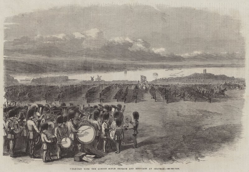 Journée de campagne avec la London Rifle Brigade et les réguliers à Chatham - Frederick John Skill