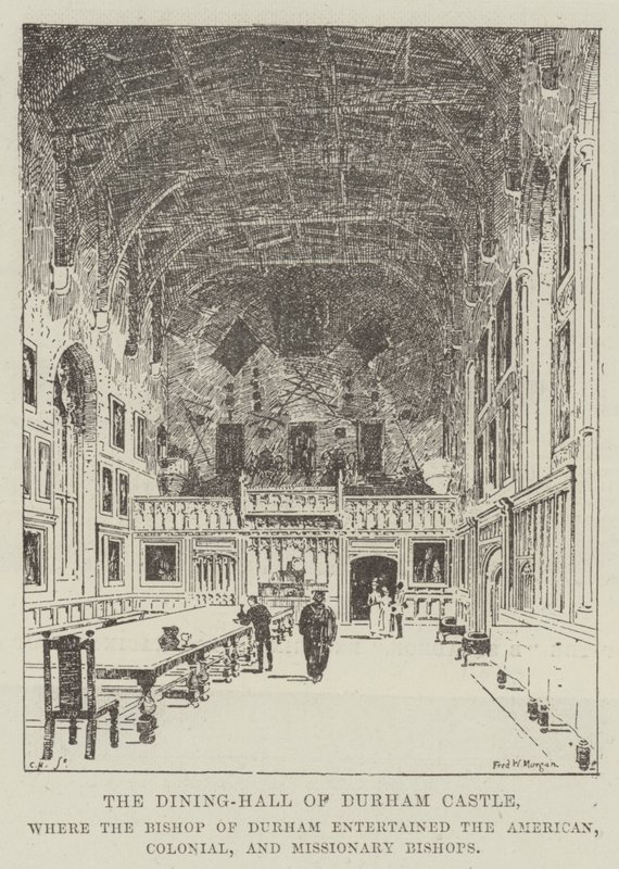 La salle à manger du château de Durham, où l