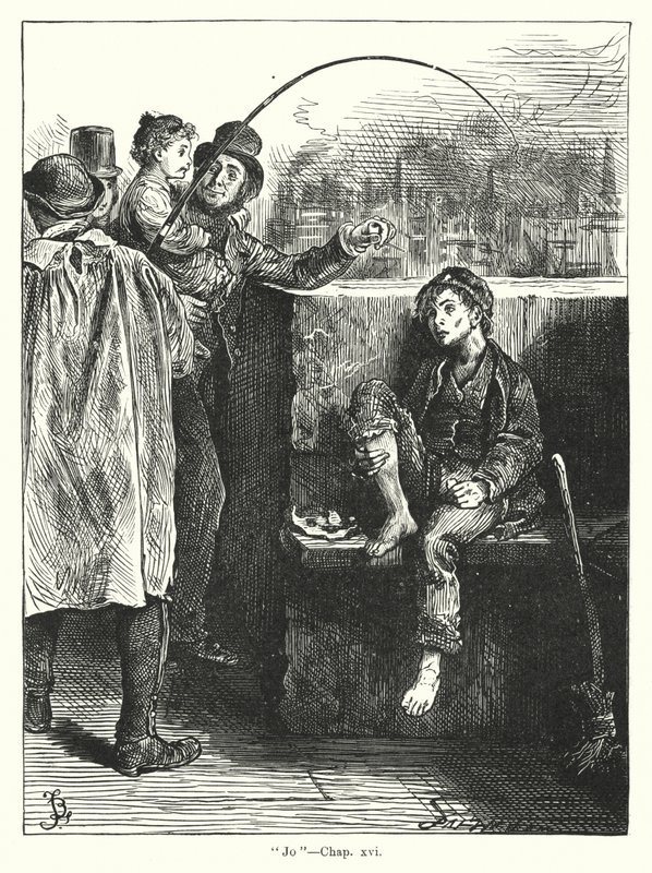Illustration pour Bleak House de Dickens (lithographie) - Frederick (after) Barnard