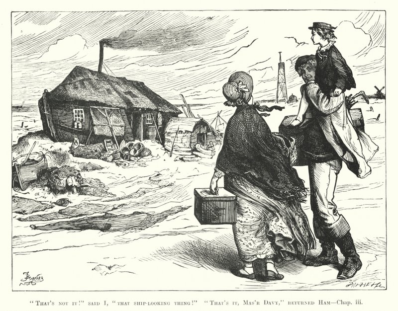 Illustration pour David Copperfield de Dickens (lithographie) - Frederick (after) Barnard