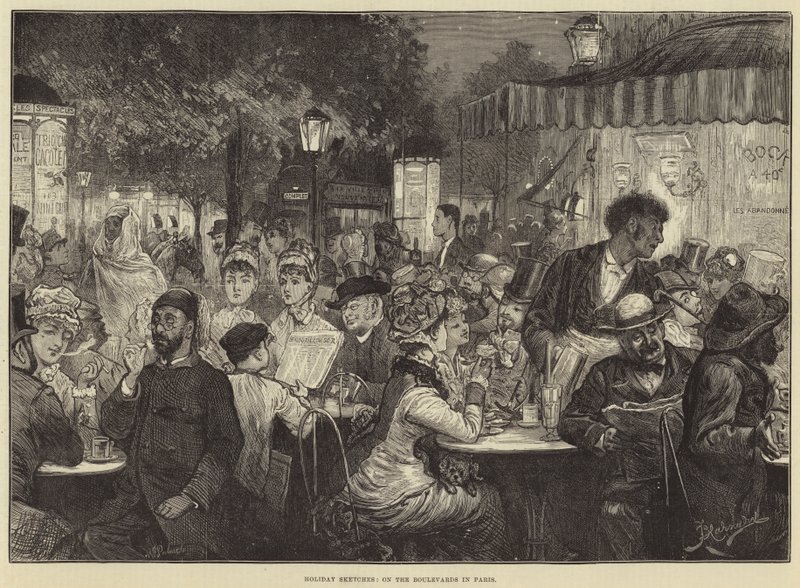Croquis de vacances, sur les boulevards de Paris - Frederick Barnard