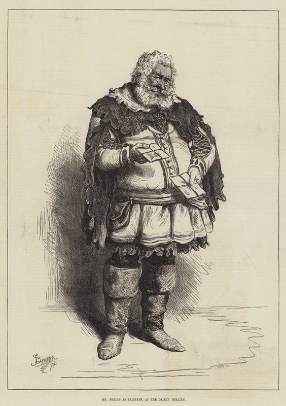 M. Phelps en Falstaff, au Gaiety Theatre - Frederick Barnard