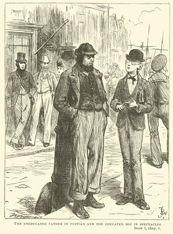 Le père non éduqué en futaine et le garçon éduqué en lunettes - Frederick Barnard